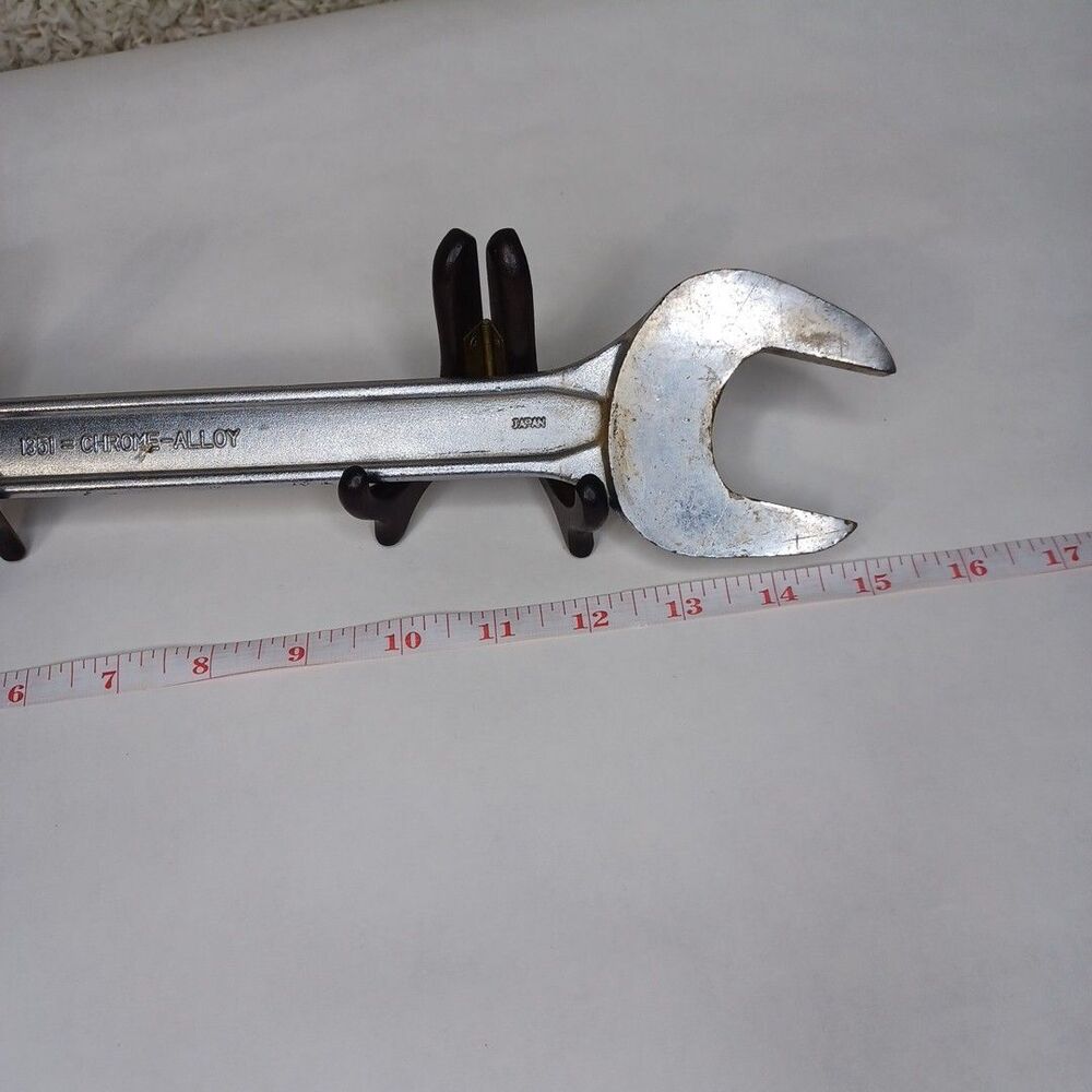 Frank & Warren Double Open End Wrench 1-3/8" x 1-1/2" SAE 16" Long Huge Japan - Picture 8 of 12